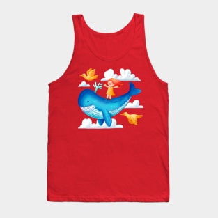 Children Whale Flying Tank Top